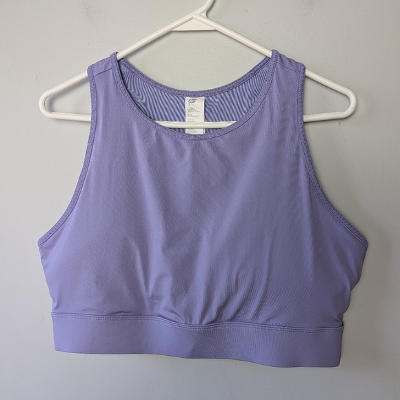 FABLETICS Women Lilac Sports Bra Size 1X Plus Size Back Pocket Activewear - Picture 1 of 7